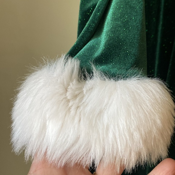 Bonnie Jean Girls Green Sparkly Dress Size 12 - Picture 4 of 9